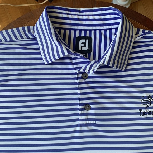 FootJoy Purple Stripe Golf Polo Size L - Picture 13 of 14